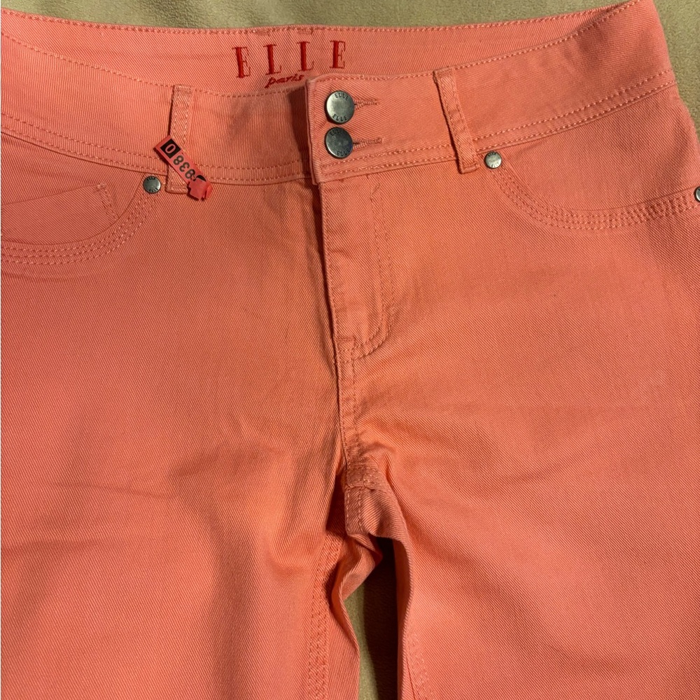 Elle Paris Peachy ColorJean/PantAnkle/Capris Pressed Double Button Fly w/zipper
